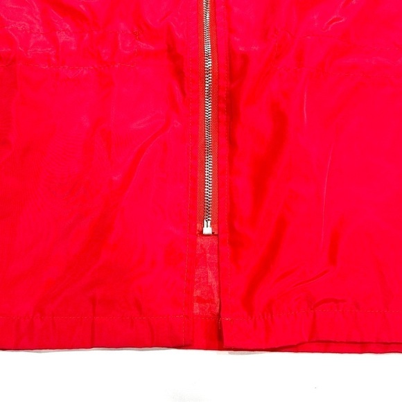 Vintage Mega Wear Mens Red White Stripe Windbreaker Track Jacket - Picture 10 of 12